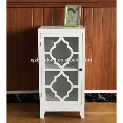 Lovely White wooden bedside table with one door