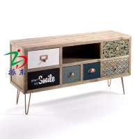 Solid wood TV stand